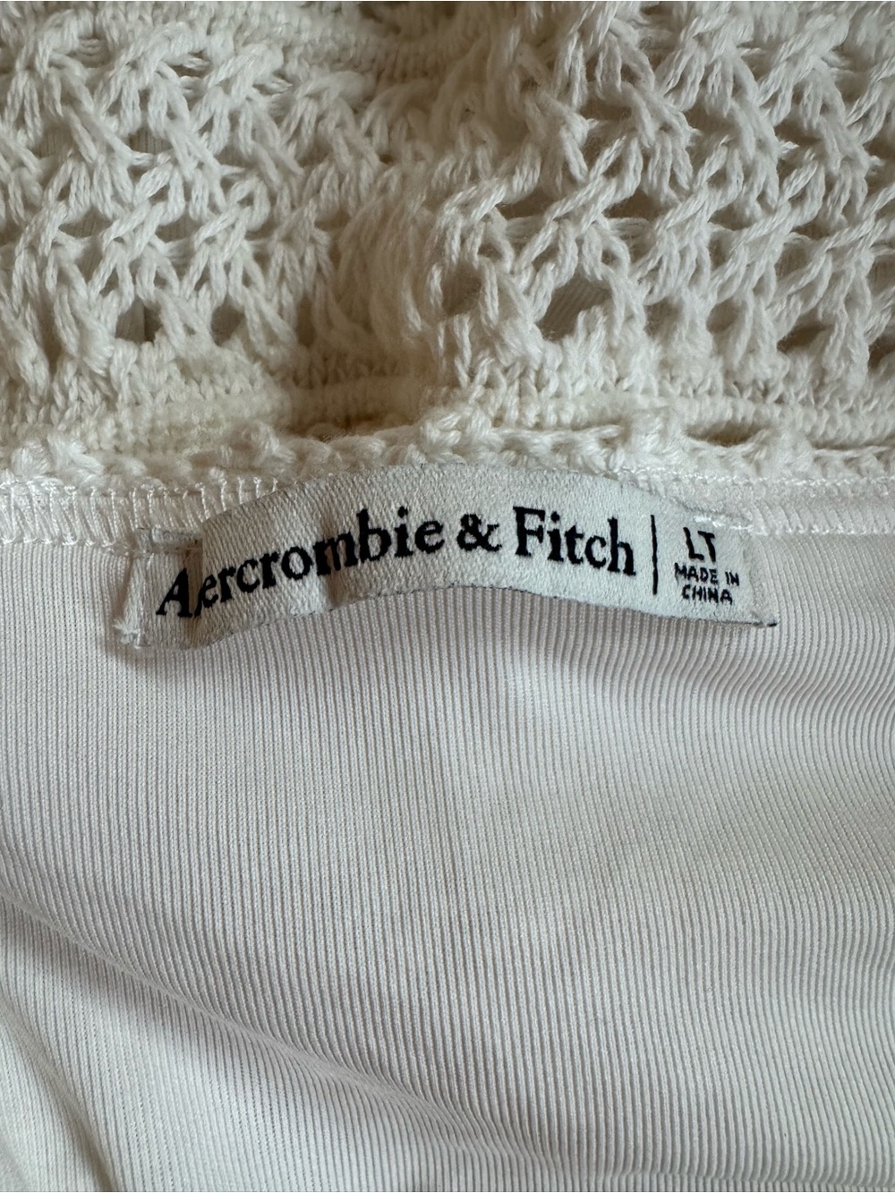 ABERCROMBIE Crochet Tank Dress White LT - Picture 9 of 11